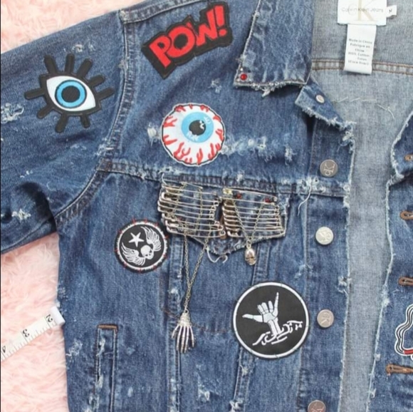 SOLD!!! Customized punkrock Calvin Klein Vintage y2k-trucker - Picture 4 of 16